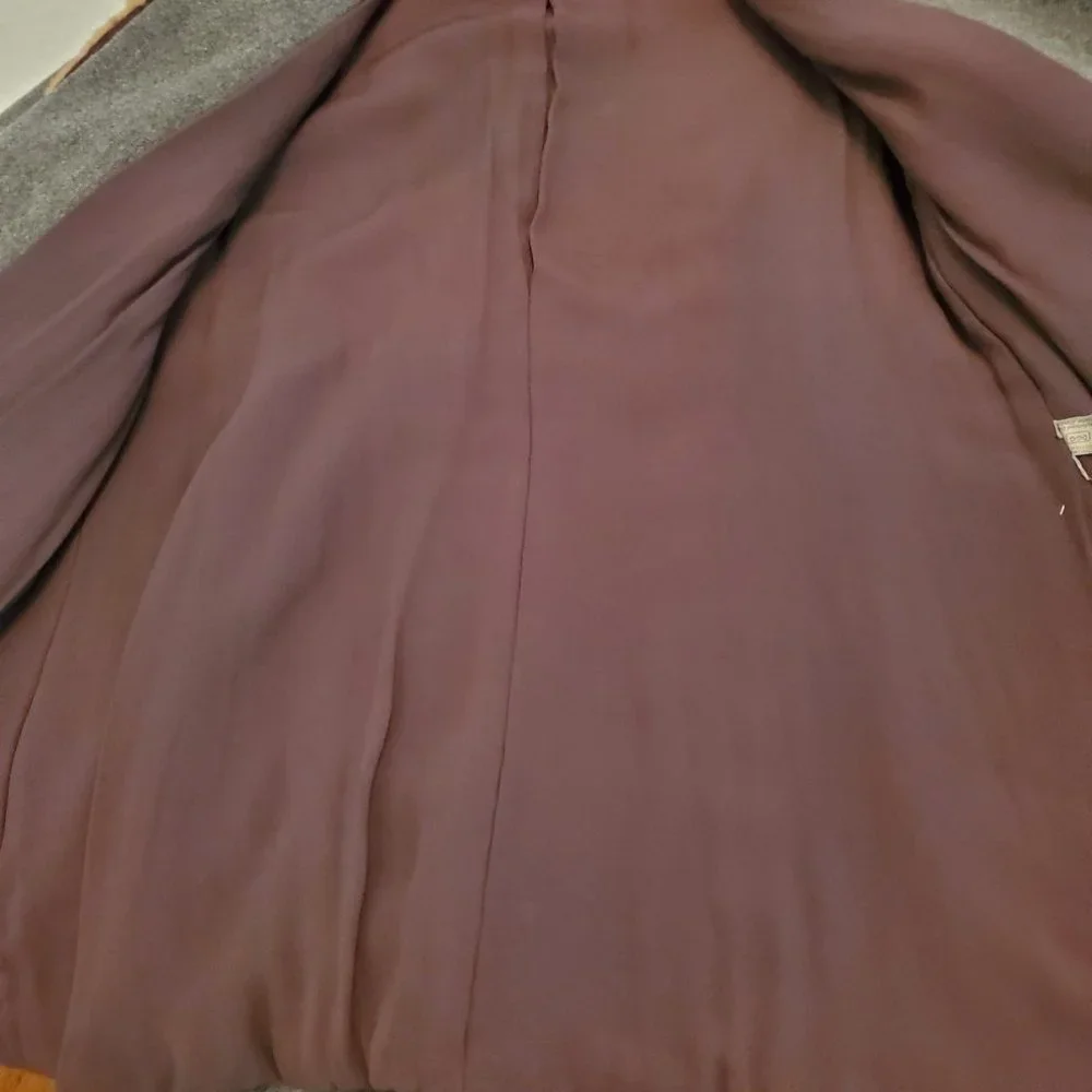 TRUE VINTAGE 1940'S FUR TRIMMED WOOL COAT - Picture 4 of 5